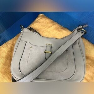 Rosetti Light Grey Faux Leather Crossbody Bag